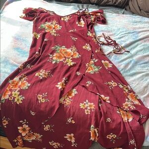 Floral Burgundy Maxi dress